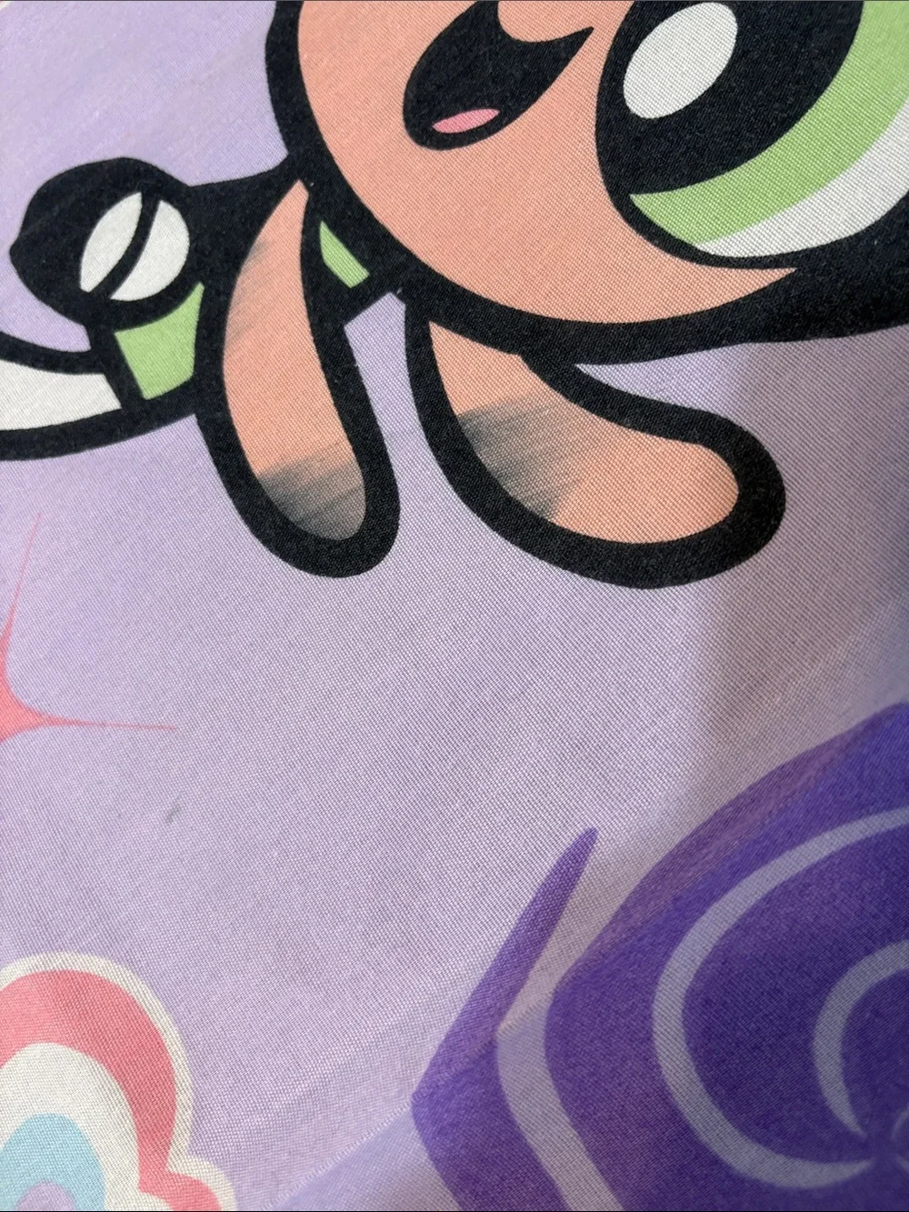 Powerpuff Vintage Flat Sheet Twin Y2K Purple